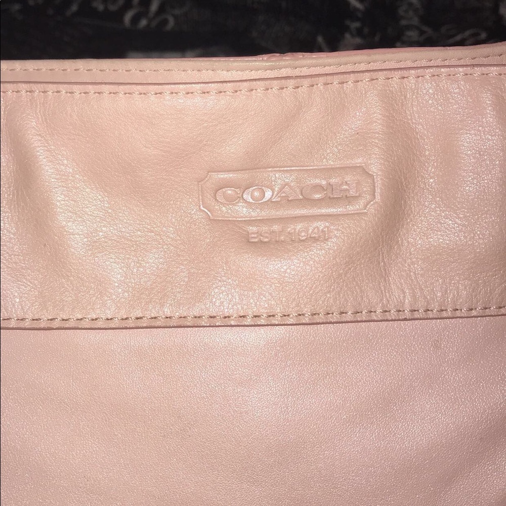 Pink leather Coach